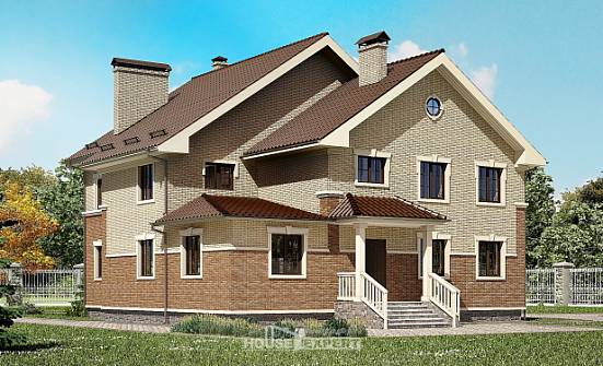300-004-Л Проект двухэтажного дома, огромный коттедж из блока Обнинск | Проекты домов от House Expert