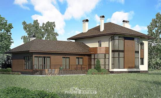 300-001-П Проект двухэтажного дома, классический домик из кирпича Малоярославец | Проекты домов от House Expert