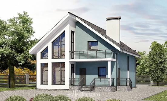 170-006-П Проект двухэтажного дома мансардой, уютный коттедж из арболита Калуга | Проекты домов от House Expert