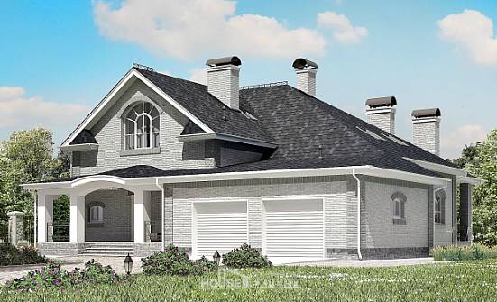 385-001-П Проект двухэтажного дома с мансардой, гараж, классический дом из пеноблока Обнинск | Проекты домов от House Expert