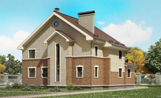 300-004-Л Проект двухэтажного дома, огромный коттедж из блока Обнинск | Проекты домов от House Expert