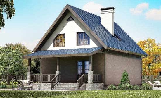 130-003-П Проект двухэтажного дома мансардой, современный домик из бризолита Людиново | Проекты домов от House Expert