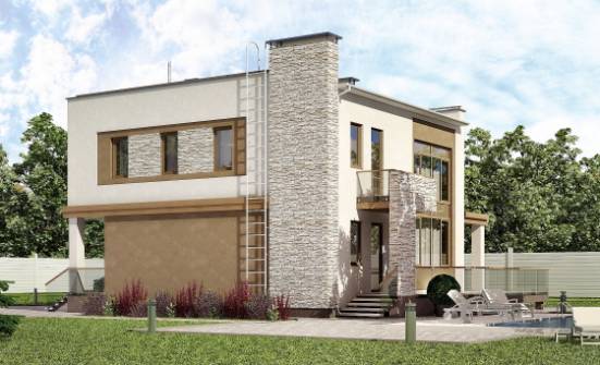 185-001-П Проект двухэтажного дома, современный коттедж из теплоблока Таруса | Проекты домов от House Expert
