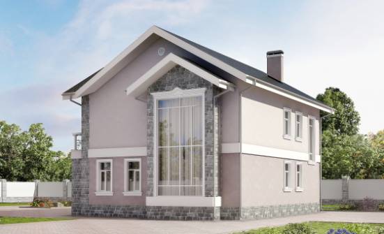 170-008-П Проект двухэтажного дома, скромный загородный дом из пеноблока Козельск | Проекты домов от House Expert