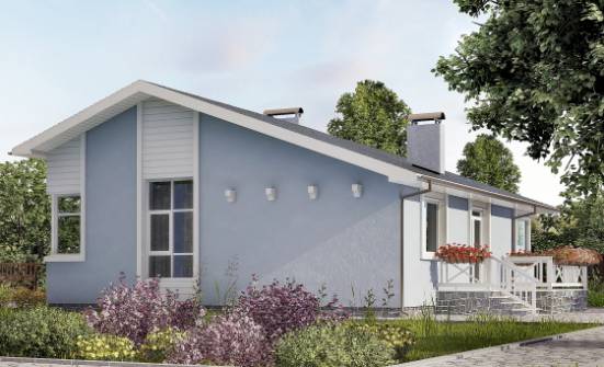 110-003-Л Проект одноэтажного дома, небольшой дом из пеноблока Малоярославец | Проекты домов от House Expert