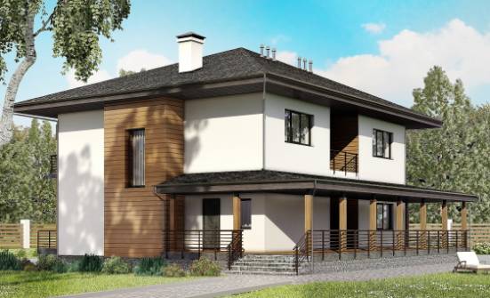 245-001-П Проект двухэтажного дома, средний домик из газосиликатных блоков Таруса | Проекты домов от House Expert
