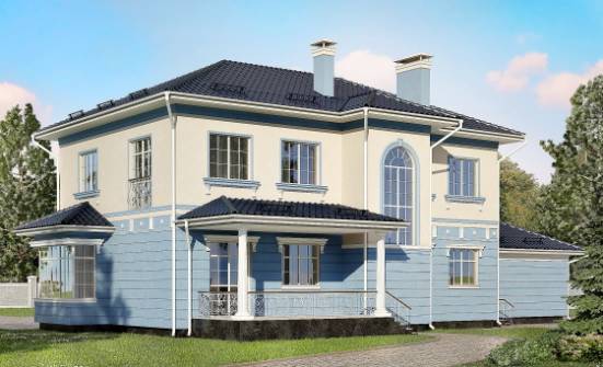 285-003-Л Проект двухэтажного дома, гараж, классический коттедж из кирпича Калуга | Проекты домов от House Expert