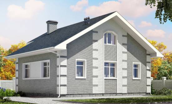 115-001-Л Проект двухэтажного дома с мансардным этажом, скромный дом из керамзитобетонных блоков Балабаново | Проекты домов от House Expert