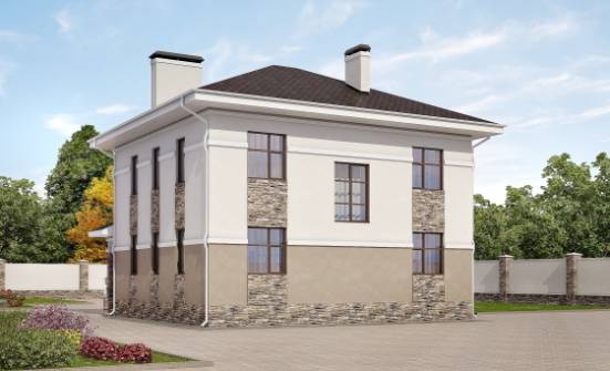 150-014-П Проект двухэтажного дома, уютный дом из твинблока Козельск | Проекты домов от House Expert