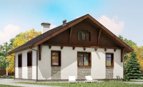 080-002-Л Проект одноэтажного дома, простой домик из пеноблока Обнинск | Проекты одноэтажных домов от House Expert