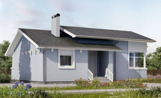 110-003-Л Проект одноэтажного дома, небольшой дом из пеноблока Малоярославец | Проекты домов от House Expert