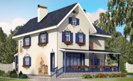 180-003-П Проект двухэтажного дома, экономичный коттедж из кирпича Ермолино | Проекты домов от House Expert
