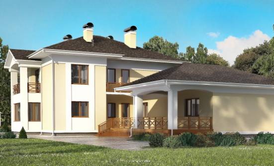 375-002-Л Проект двухэтажного дома, гараж, огромный дом из кирпича Боровск | Проекты домов от House Expert