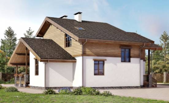 210-006-П Проект двухэтажного дома мансардой, классический загородный дом из кирпича Ермолино | Проекты домов от House Expert