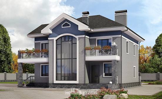 200-006-Л Проект двухэтажного дома, красивый коттедж из кирпича Боровск | Проекты домов от House Expert