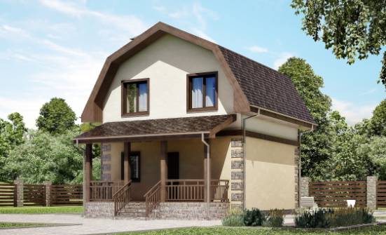 070-004-П Проект двухэтажного дома с мансардой, компактный загородный дом из бризолита Ермолино | Проекты домов от House Expert