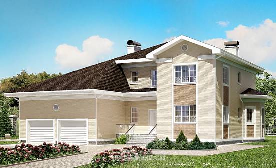 335-001-Л Проект двухэтажного дома и гаражом, огромный домик из кирпича Обнинск | Проекты домов от House Expert