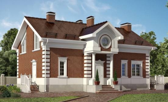 160-009-П Проект двухэтажного дома с мансардой, красивый дом из керамзитобетонных блоков Ермолино | Проекты домов от House Expert