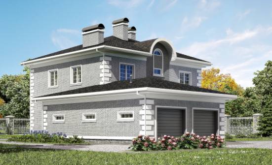 245-004-Л Проект двухэтажного дома и гаражом, уютный дом из кирпича Малоярославец | Проекты домов от House Expert