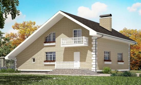 190-005-П Проект двухэтажного дома с мансардой и гаражом, современный загородный дом из блока Боровск | Проекты домов от House Expert