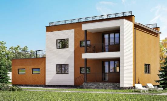 180-012-П Проект двухэтажного дома, гараж, просторный коттедж из кирпича Балабаново | Проекты домов от House Expert