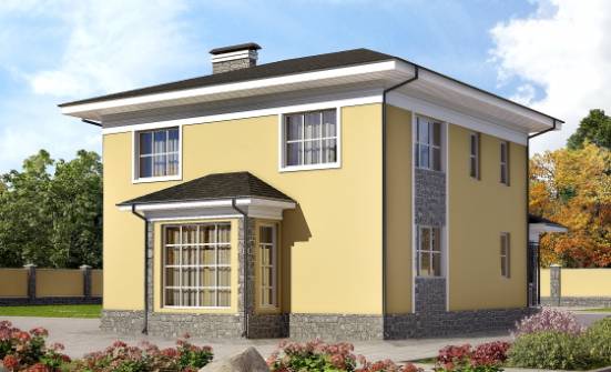 155-011-Л Проект двухэтажного дома, красивый загородный дом из керамзитобетонных блоков Калуга | Проекты домов от House Expert