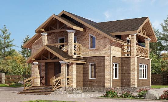 160-014-П Проект двухэтажного дома, недорогой дом из теплоблока Боровск | Проекты домов от House Expert