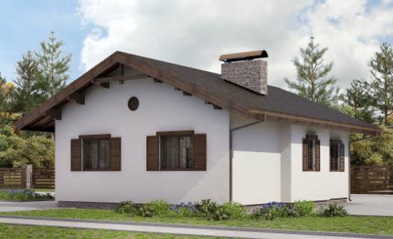 090-002-П Проект одноэтажного дома, бюджетный загородный дом из кирпича Калуга | Проекты одноэтажных домов от House Expert