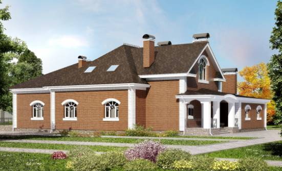 400-003-П Проект двухэтажного дома мансардой, просторный дом из керамзитобетонных блоков Обнинск | Проекты домов от House Expert