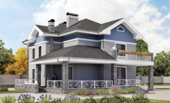 200-006-Л Проект двухэтажного дома, красивый коттедж из кирпича Боровск | Проекты домов от House Expert