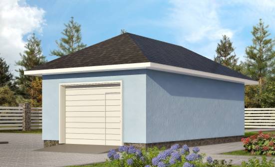 040-001-Л Проект гаража из керамзитобетонных блоков Малоярославец | Проекты одноэтажных домов от House Expert