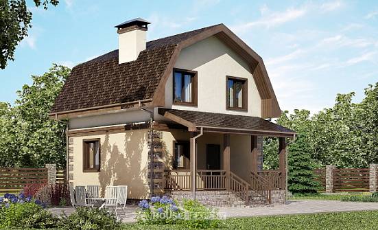 070-004-П Проект двухэтажного дома с мансардой, компактный загородный дом из бризолита Ермолино | Проекты домов от House Expert