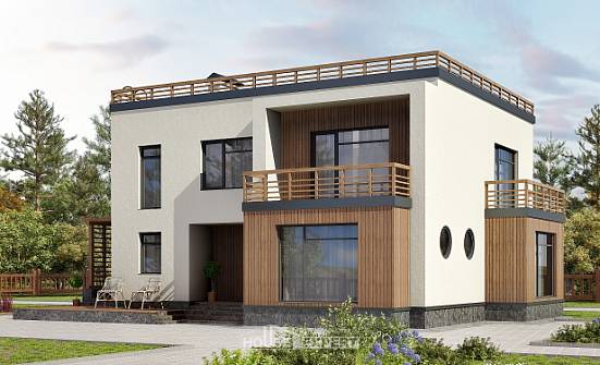 215-002-Л Проект двухэтажного дома, просторный домик из теплоблока Козельск | Проекты домов от House Expert