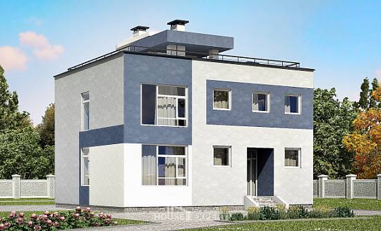 180-005-П Проект двухэтажного дома, классический коттедж из поризованных блоков Балабаново | Проекты домов от House Expert