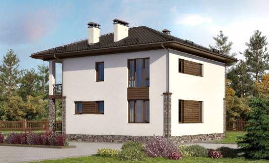 170-005-П Проект двухэтажного дома, бюджетный дом из поризованных блоков Малоярославец | Проекты домов от House Expert