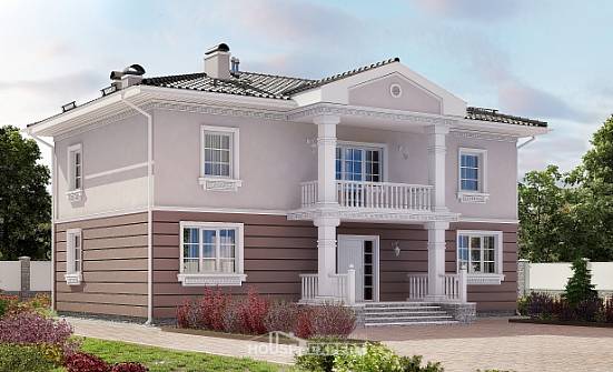 210-005-П Проект двухэтажного дома, современный дом из пеноблока Обнинск | Проекты домов от House Expert