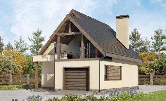 120-005-Л Проект двухэтажного дома мансардой, гараж, доступный коттедж из газобетона Таруса | Проекты домов от House Expert