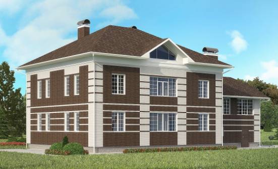 505-002-Л Проект трехэтажного дома и гаражом, красивый дом из кирпича Калуга | Проекты домов от House Expert