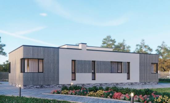 175-001-Л Проект одноэтажного дома, бюджетный загородный дом из бризолита Таруса | Проекты домов от House Expert