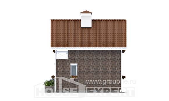 045-001-Л Проект двухэтажного дома мансардой, красивый дом из газосиликатных блоков Ермолино, House Expert