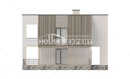 150-017-П Проект двухэтажного дома, компактный загородный дом из теплоблока, Калуга