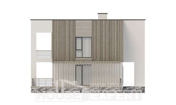 150-017-П Проект двухэтажного дома, компактный загородный дом из теплоблока, Калуга