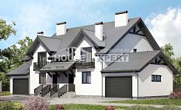 290-003-П Проект двухэтажного дома с мансардой, современный домик из газосиликатных блоков Малоярославец, House Expert