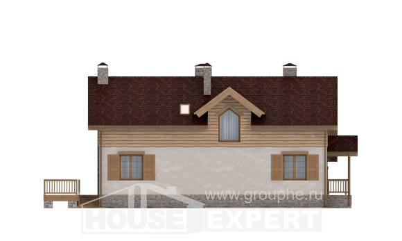 165-002-П Проект двухэтажного дома с мансардным этажом, гараж, доступный домик из газосиликатных блоков Козельск, House Expert