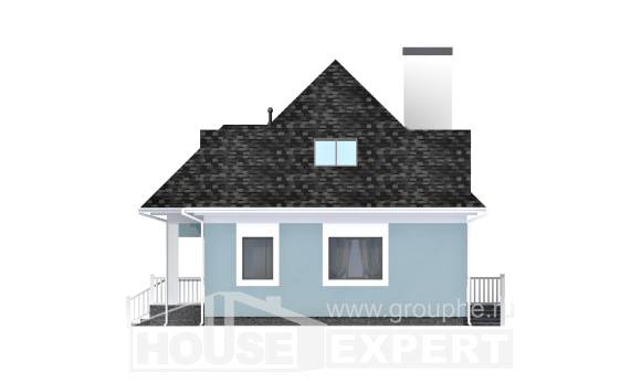 110-001-Л Проект двухэтажного дома мансардой, доступный загородный дом из арболита Боровск, House Expert