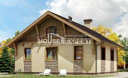 080-002-П Проект одноэтажного дома, красивый дом из пеноблока Балабаново, House Expert