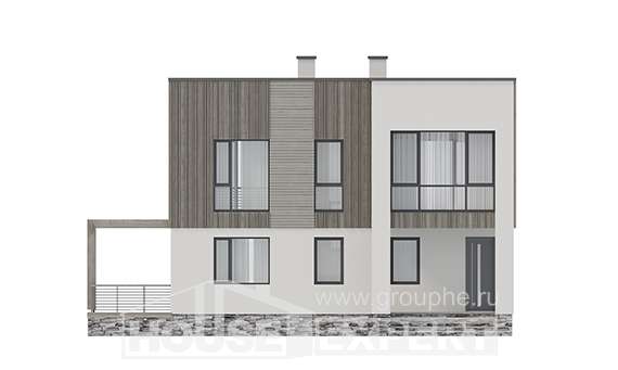 150-017-П Проект двухэтажного дома, красивый загородный дом из твинблока Людиново, House Expert