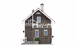 045-001-Л Проект двухэтажного дома с мансардным этажом, экономичный домик из твинблока Калуга, House Expert