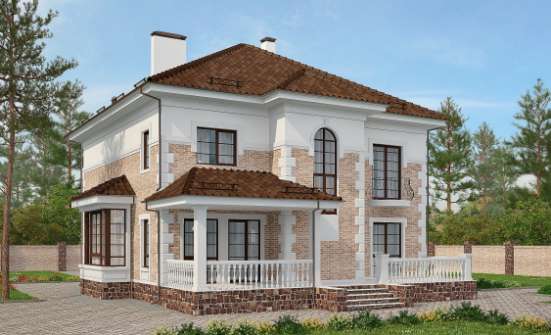 220-008-П Проект двухэтажного дома, классический загородный дом из кирпича Ермолино | Проекты домов от House Expert