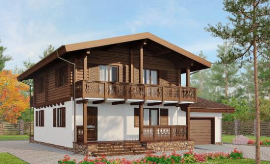 200-011-П Проект двухэтажного дома с мансардным этажом, простой домик из бризолита Людиново | Проекты домов от House Expert